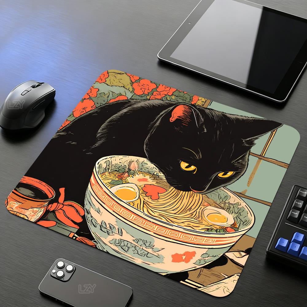 Gaming Accessories Shop - Black Cat Loves To Eat Ramen