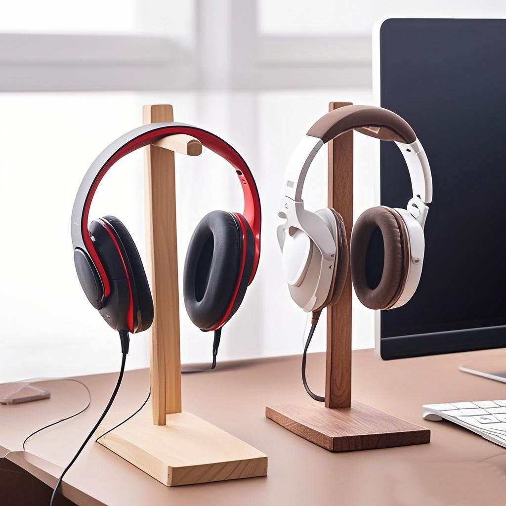 Gaming Accessories Rack - Wood Headphone Stand Earphone Display Rack