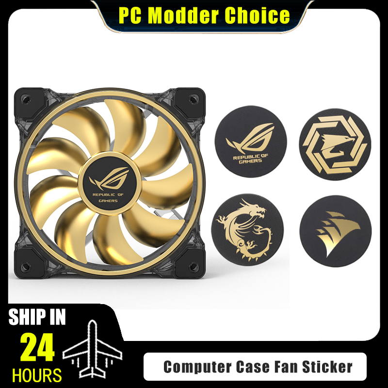 Gaming Accessories Room - Computer Case Fan Logo Sticker, ROG