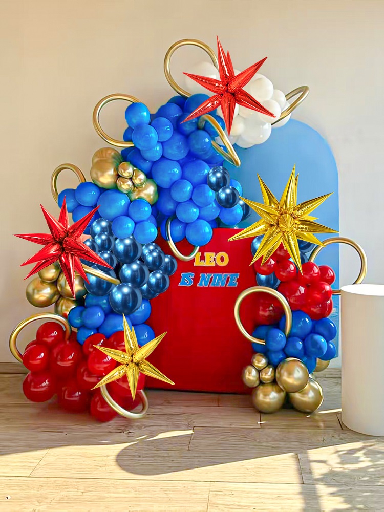 Gaming Accessories Room - 126pcs Kozee Red Blue Gold Balloon