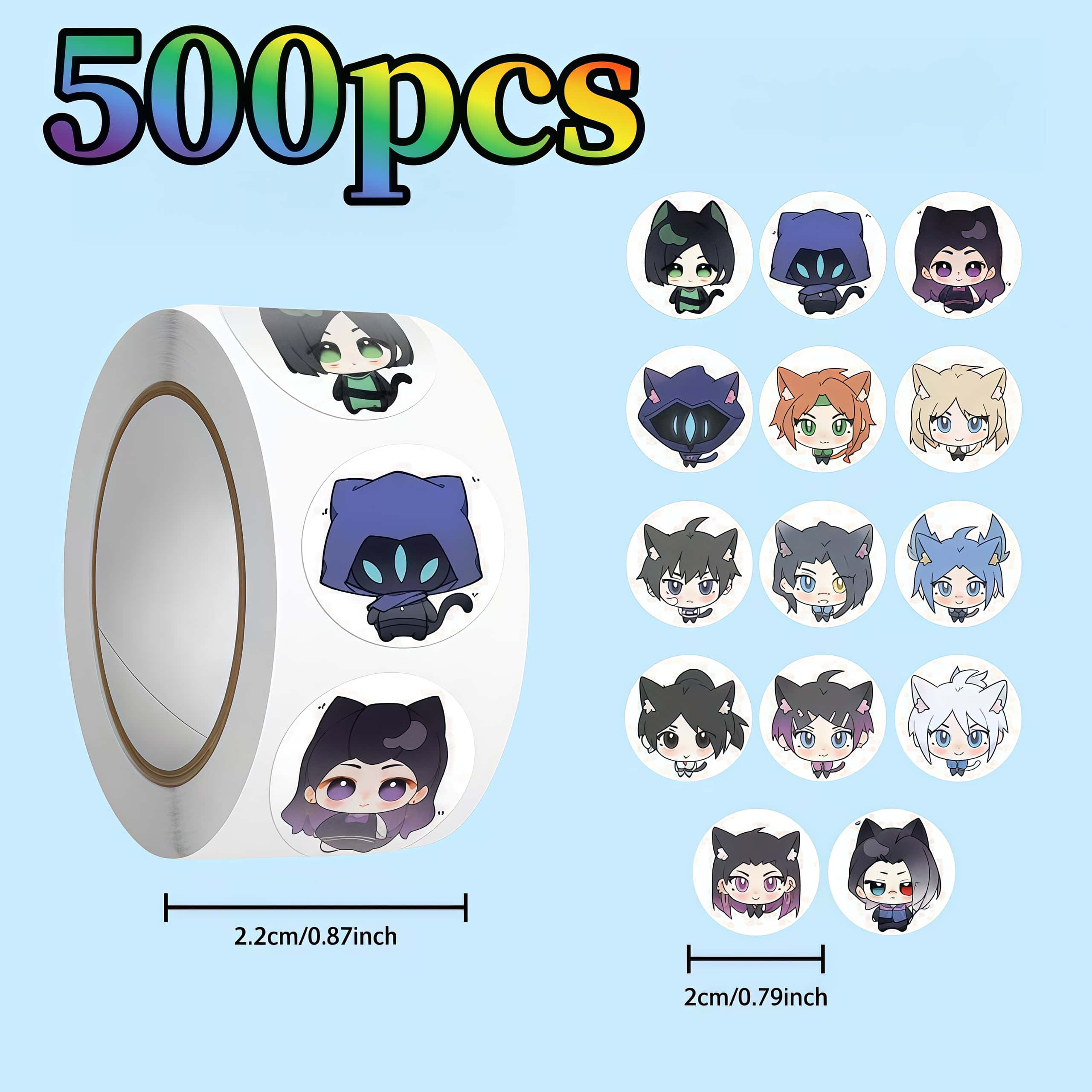 Gaming Accessories Room - 500Pcs Valorant Cat Ear Chibi Round