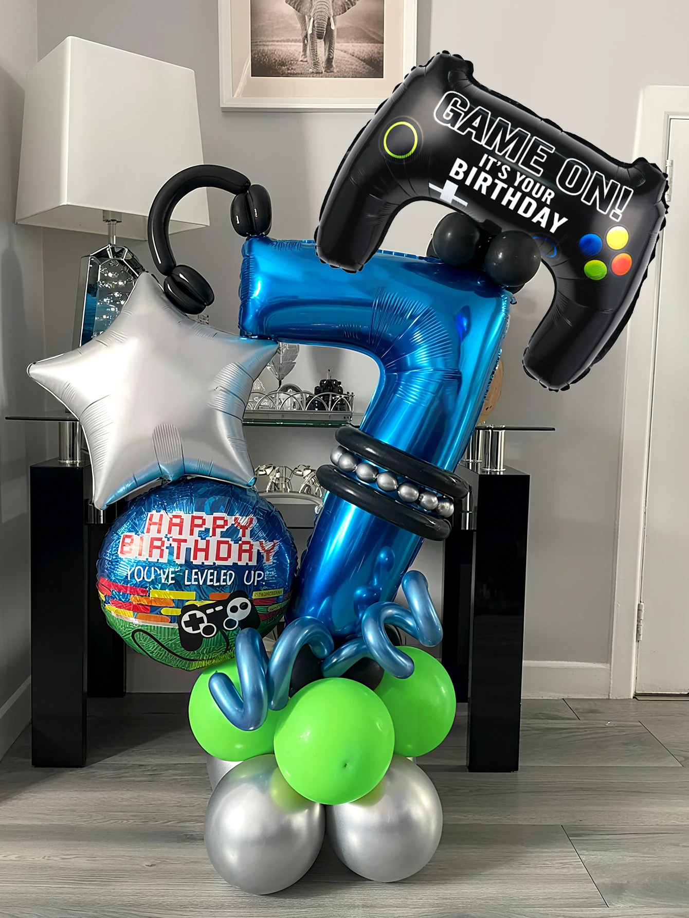 Gaming Accessories Room - 32PCS Game Theme Birthday Number Balloon