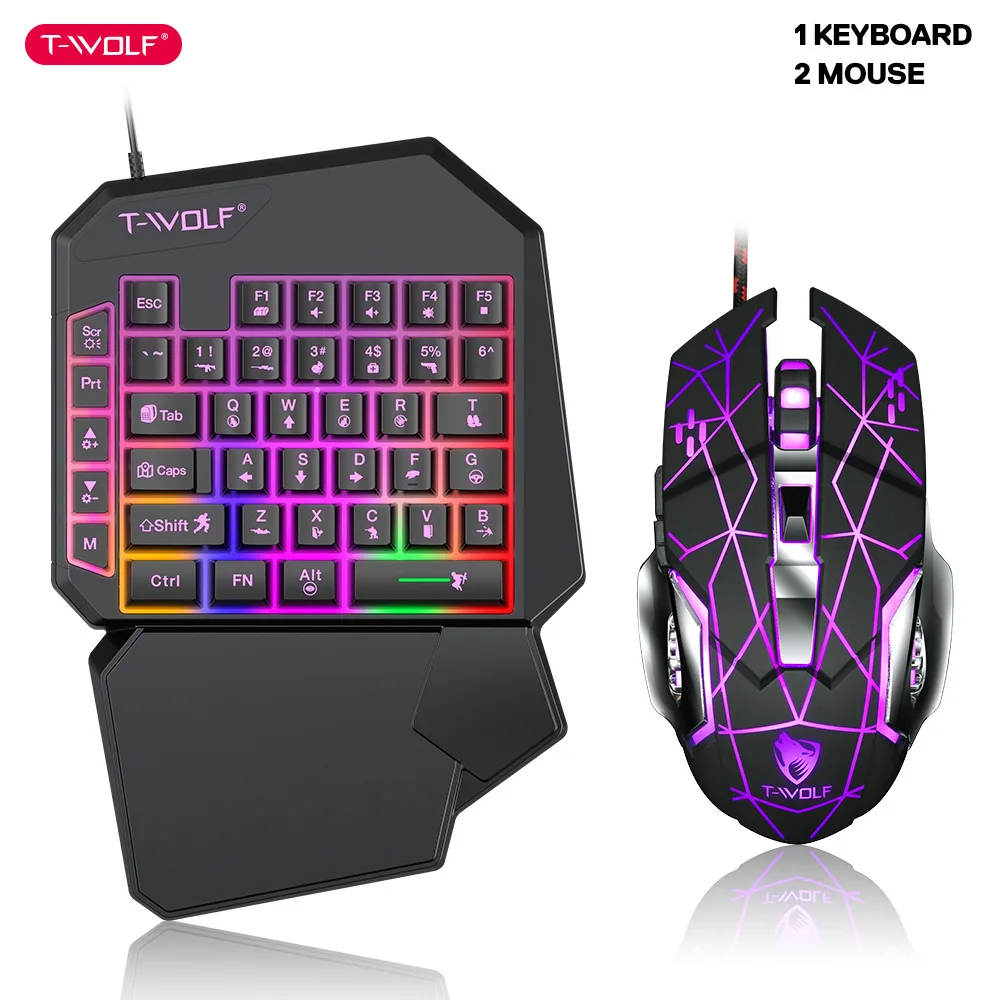 T-WOLF TF900 One Handed Keyboa - đánh giá và giá Gaming Hand Accessories