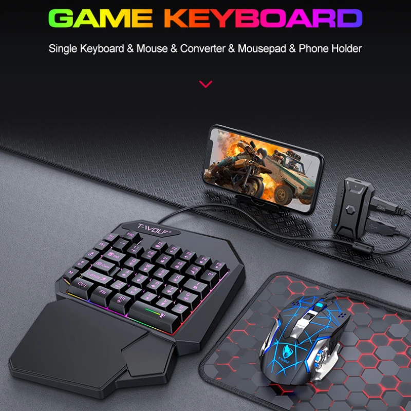 T-WOLF TF900 One Handed Keyboa - đánh giá và giá Gaming Hand Accessories