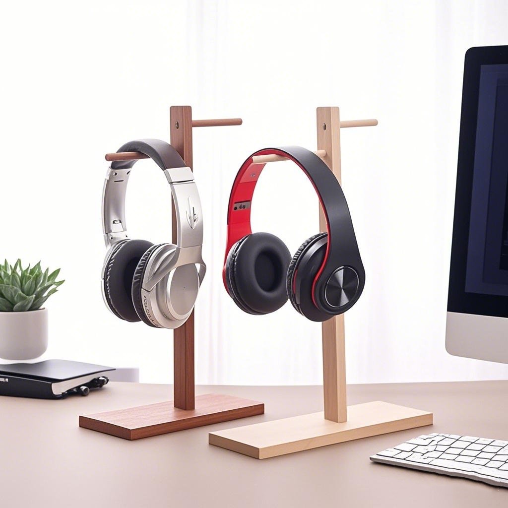Wood Headphone Stand Earphone  - đánh giá và giá Gaming Accessories Rack