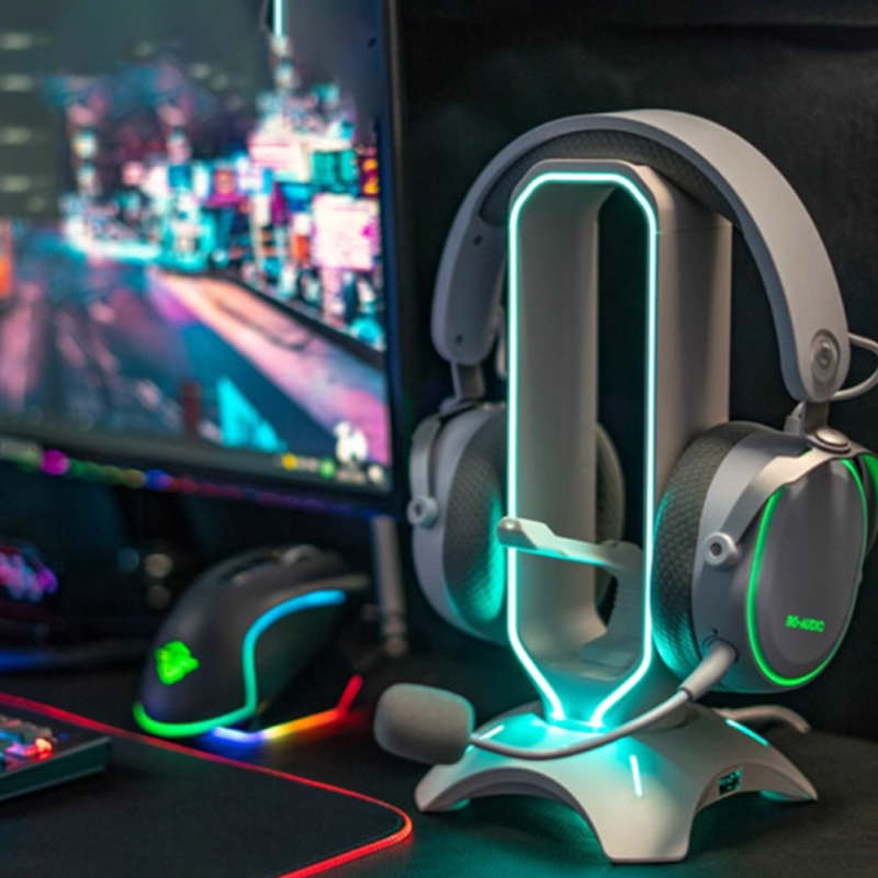 RGB Gaming Headphone Stand wit - đánh giá và giá Headset Stand Rgb