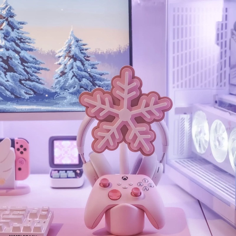 Snowflake Headphone Stand 3D P - đánh giá và giá Gaming Accessories Rack