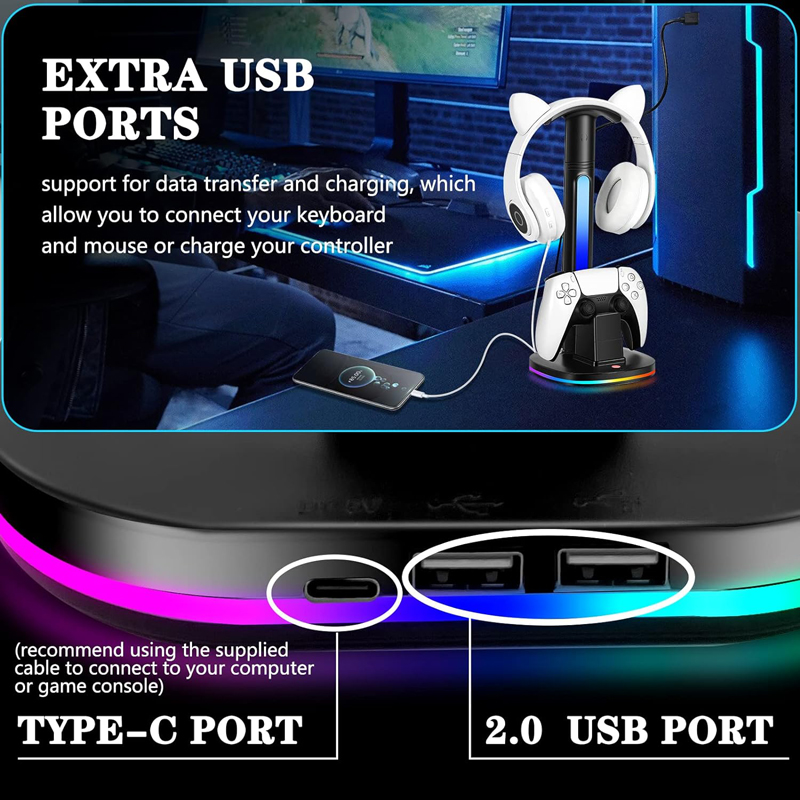 Controller Charging Station W  - đánh giá và giá Headset Stand Rgb