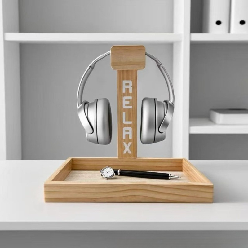 Wooden Gaming Headset Stand, D - đánh giá và giá Gaming Accessories Rack
