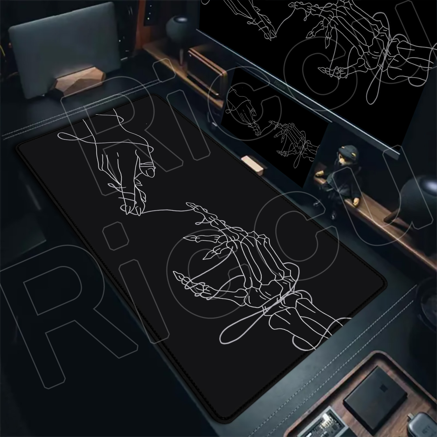 HD Large Black White XXL Gothi - đánh giá và giá Gaming Hand Accessories
