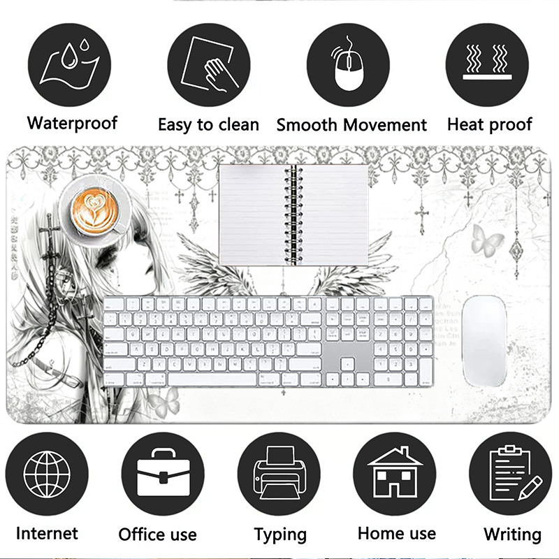 Leather Mousepad Black White A - đánh giá và giá Gaming Accessories Cheap